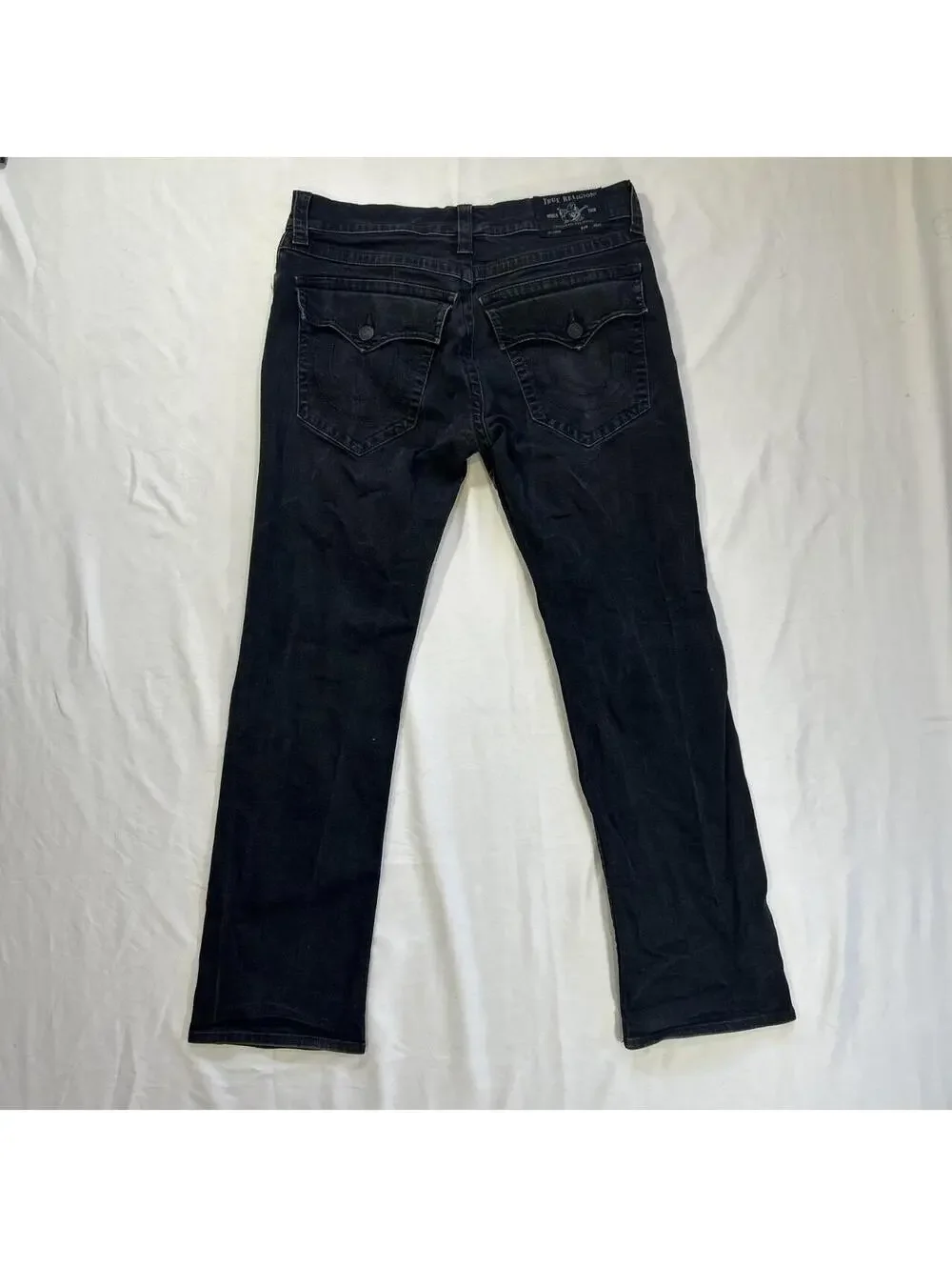 Gothic True Religion Ricky Flap SN Body Rinse Black jeans in men’s size 36.
